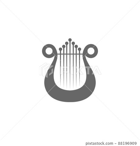 Harp musical instrument icon illustration 88196909