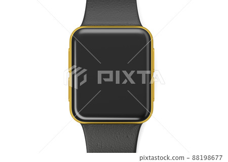 Stainless gold smart watch or fitness tracker isolated on white background. Stainless gold smart watch or fitness tracker isolated on white background. 88198677