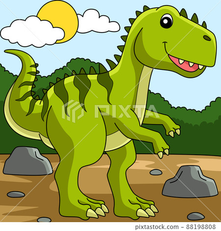Giganotosaurus Dinosaur Animal Colored Cartoon Giganotosaurus Dinosaur Animal Colored Cartoon 88198808