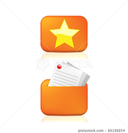 Icon folders documents and favorites vector illustration isolated on white background Icon folders documents and favorites vector illustration isolated on white background 88198854