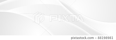 Grey white smooth glossy wavy abstract background 88198981