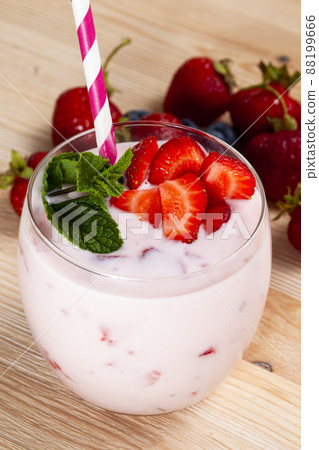 ripe red strawberries are used for making desserts ripe red strawberries are used for making desserts 88199666