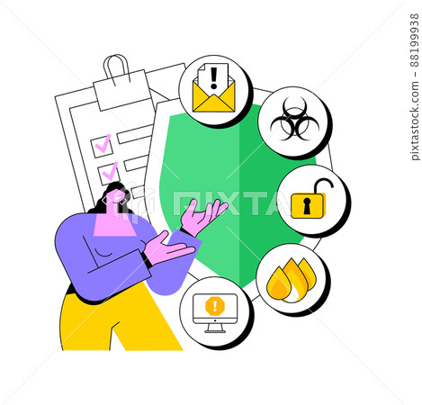 Business continuity and disaster recovery abstract concept vector illustration. Economic disaster recovery, business continuity planning, risk management, anti-crisis strategy abstract metaphor. 88199938