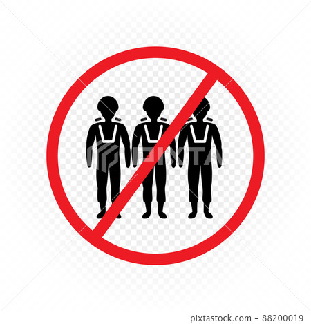 war army soldiers prohibited sign symbol 88200019