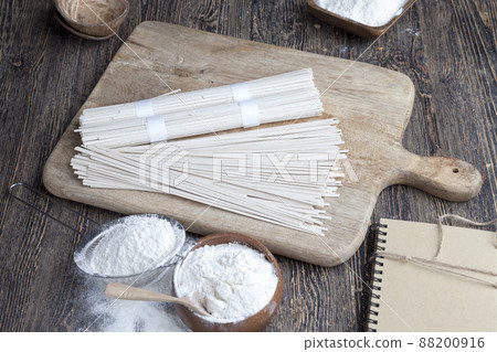 white rice noodles and flour and other ingredients 88200916