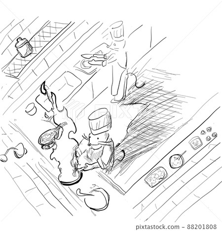 Mouse is cooking in the kitchen Mouse is cooking in the kitchen 88201808