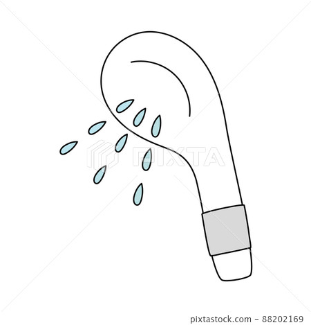 Simple shower illustration material Shower head 88202169