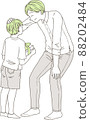 A boy giving a present to his father on Father's Day 88202484