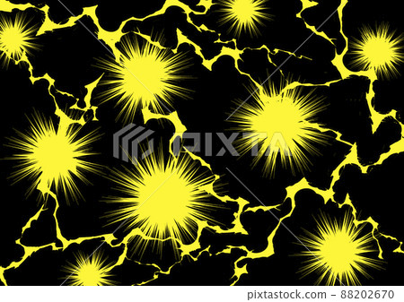 Lightning lightning lightning stone fire yellow background pattern graphic illustration 88202670