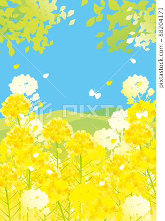 Spring leaf flower background illustration 88204171
