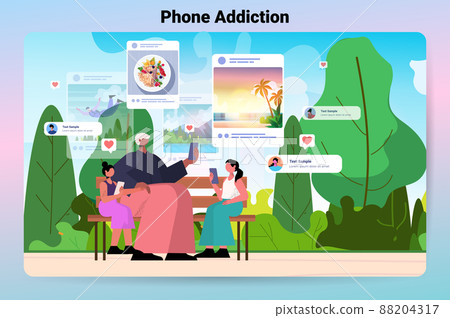 people bloggers sharing photos at social networks men women making posts for followers social media addiction people bloggers sharing photos at social networks men women making posts for followers social media addiction 88204317