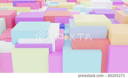 CG 立方體 許多柔和的彩色立方體背景 CG 立方體 許多柔和的彩色立方體背景 88205271