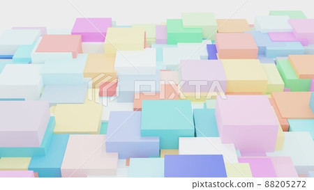 CG 立方體 許多柔和的彩色立方體背景 88205272