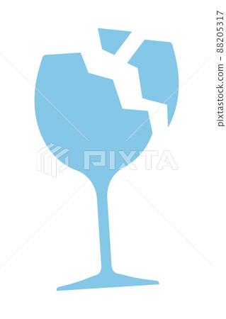 Cracked wine glass Cracked wine glass 88205317