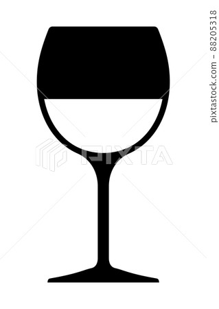 Glass wine silhouette Glass wine silhouette 88205318