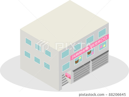 Nursery building with isometric 24-hour childcare 88206645