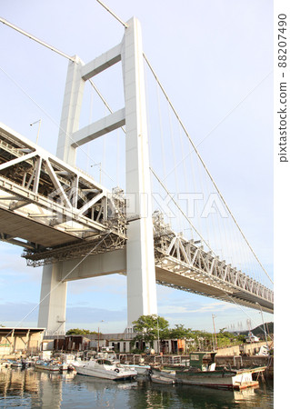 下井港 下井漁港 瀨戶大橋 岡山縣倉敷市 瀨戶內海 88207490