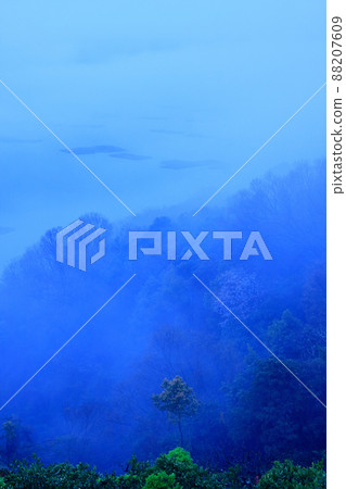 Setouchi scenery filled with fog 88207609