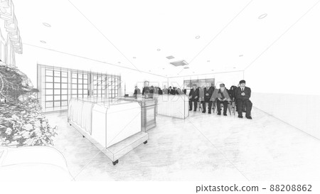 殯儀館與人 CG 插圖 殯儀館與人 CG 插圖 88208862