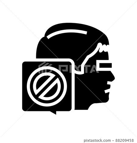 canceled kid boy glyph icon vector illustration 88209458