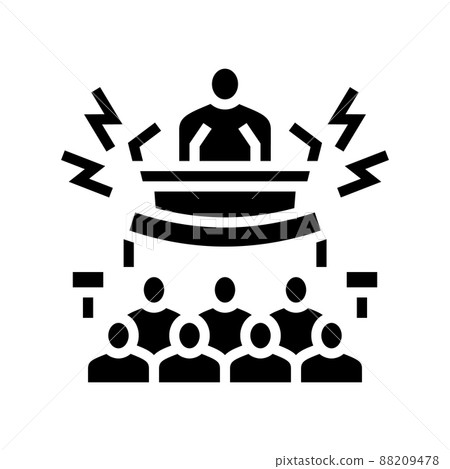political boycott glyph icon vector illustration 88209478