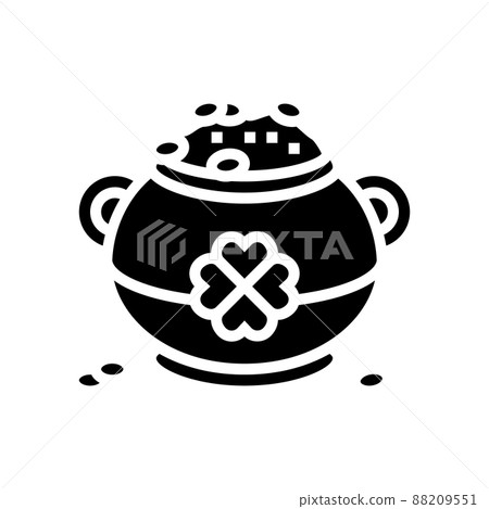 leprechaun treasure glyph icon vector illustration leprechaun treasure glyph icon vector illustration 88209551
