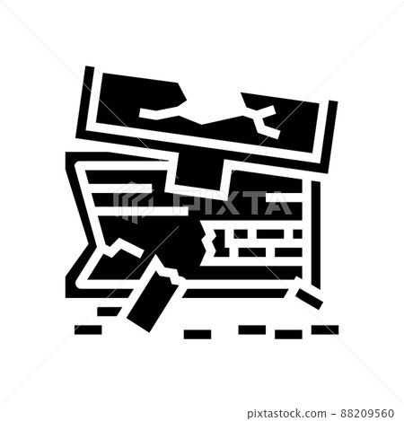 folded chest glyph icon vector illustration folded chest glyph icon vector illustration 88209560