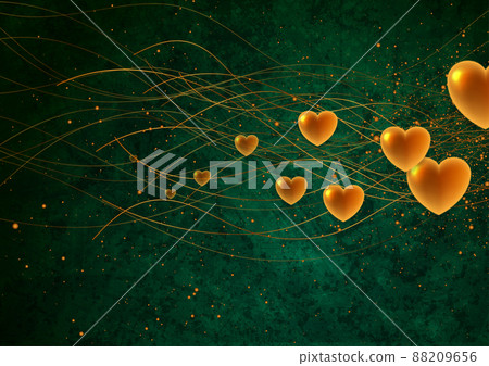 Dark green and golden Valentines Day grunge abstract background Dark green and golden Valentines Day grunge abstract background 88209656