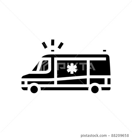 ambulance first aid glyph icon vector illustration ambulance first aid glyph icon vector illustration 88209658