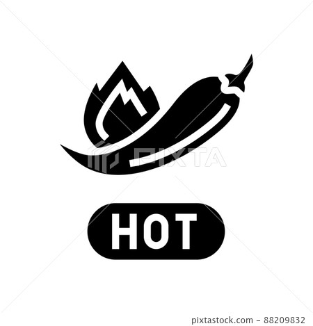 spicy level hot glyph icon vector illustration spicy level hot glyph icon vector illustration 88209832