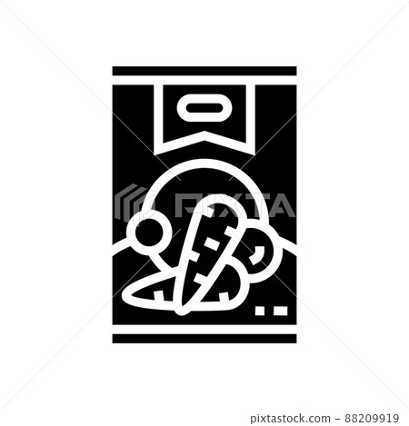 can carrot glyph icon vector illustration 88209919