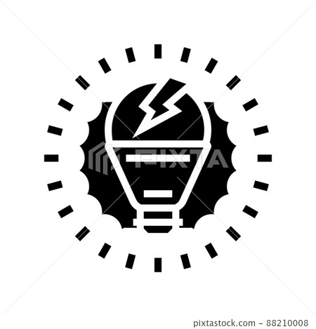 inspiration light bulb glyph icon vector illustration 88210008