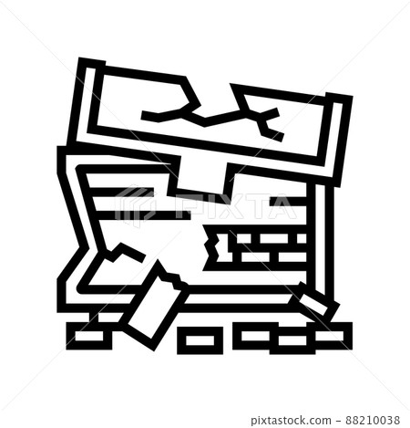 folded chest line icon vector illustration 88210038