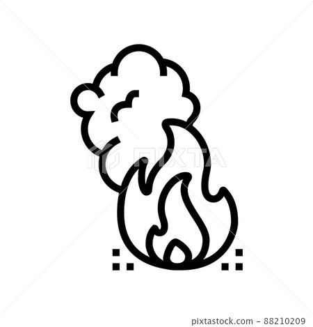 fire accident line icon vector illustration fire accident line icon vector illustration 88210209