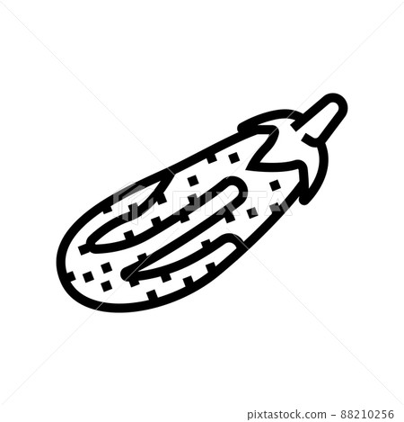 graffiti eggplant line icon vector illustration graffiti eggplant line icon vector illustration 88210256