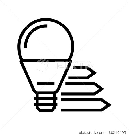 efficient light bulb line icon vector illustration efficient light bulb line icon vector illustration 88210495