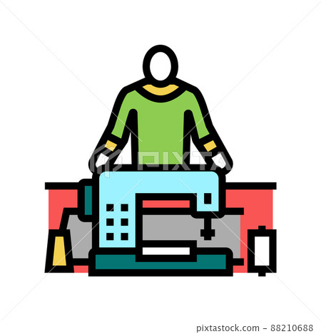 sewing alteration specialist color icon vector illustration 88210688