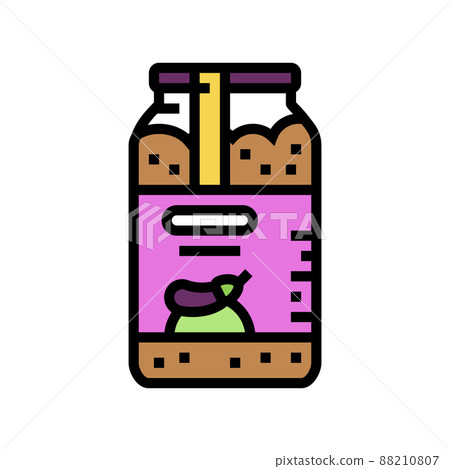 eggplant pulp color icon vector illustration 88210807