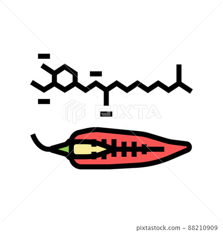capsaicin pepper color icon vector illustration capsaicin pepper color icon vector illustration 88210909