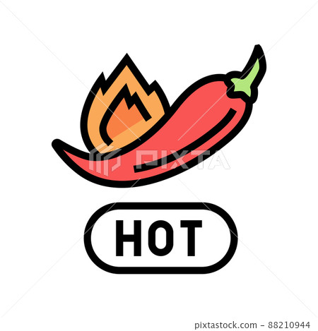 spicy level hot color icon vector illustration spicy level hot color icon vector illustration 88210944