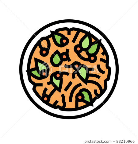 salad with vitamin carrot color icon vector illustration salad with vitamin carrot color icon vector illustration 88210966