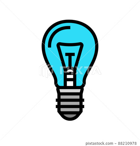 glass light bulb color icon vector illustration 88210978