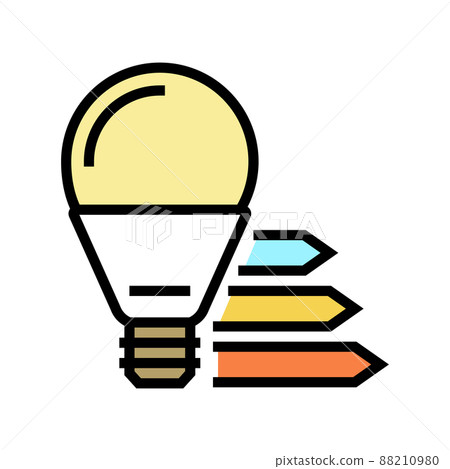 efficient light bulb color icon vector illustration 88210980