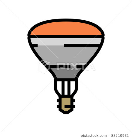 ray glow light bulb color icon vector illustration 88210981