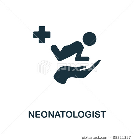 Neonatologist icon. Monochrome simple Neonatologist icon for templates, web design and infographics Neonatologist icon. Monochrome simple Neonatologist icon for templates, web design and infographics 88211337