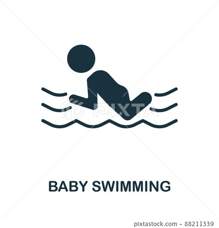 Baby Swimming icon. Monochrome simple Baby Swimming icon for templates, web design and infographics Baby Swimming icon. Monochrome simple Baby Swimming icon for templates, web design and infographics 88211339