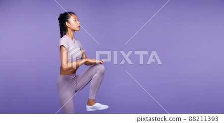 Collage Half body of Asian slim tanned skin Fitness woman exercise warm up stretch ABS arms legs Collage Half body of Asian slim tanned skin Fitness woman exercise warm up stretch ABS arms legs 88211393