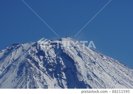 從井之頭看，朝霧高原，富士山山頂有雪 88211595