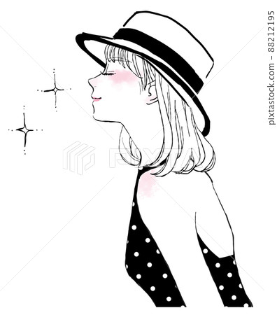 Illustration of an exciting woman 88212195