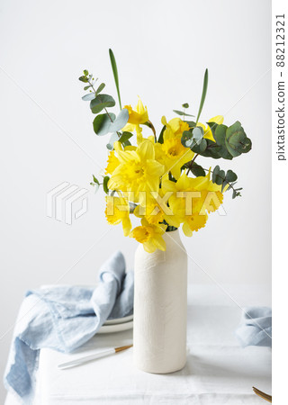 Easter table with flowers Easter table with flowers 88212321